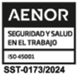 AENOR Seguretat i salut en el treball ISO 45001, certificat SST-0173/2024